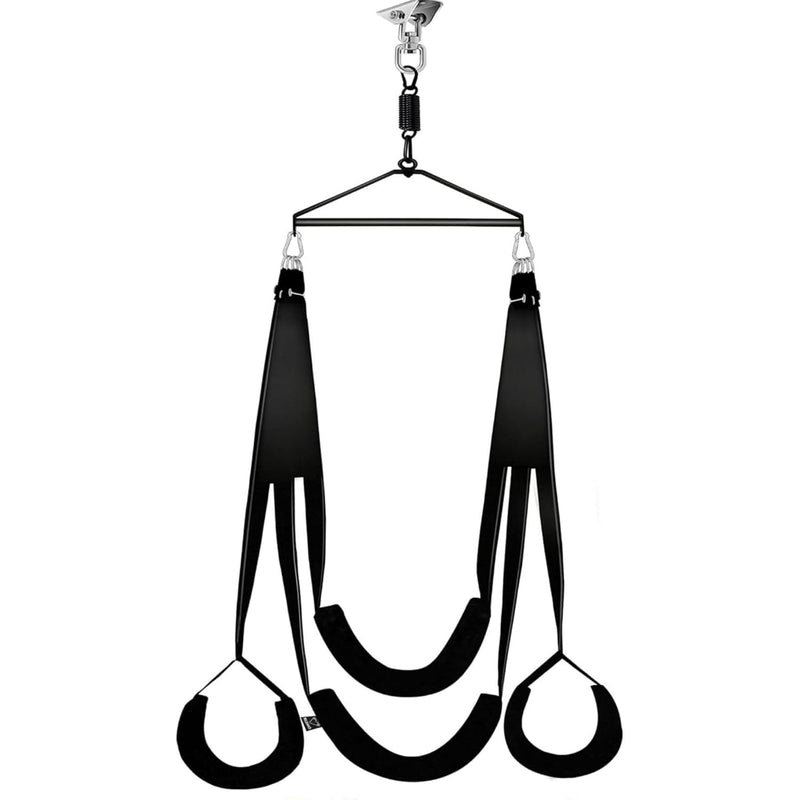 Bdsm Ceiling Sex Swing With Seat Cushion, Full 360 Degree Rotation, Bondage Slave Soft Plush Sex Slings With Adjustable Straps, Hanging Handcuffs Leg Restraints Spreader Adult Sex Toys For Couple