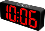 Large Digital Alarm Clock Big Numbers for Seniors & Visually Impaired, 9 Inches Electric Clocks for Bedroom, Jumbo Display Fully Dimmable Brightness, USB Ports, Adjustable Alarm Volume