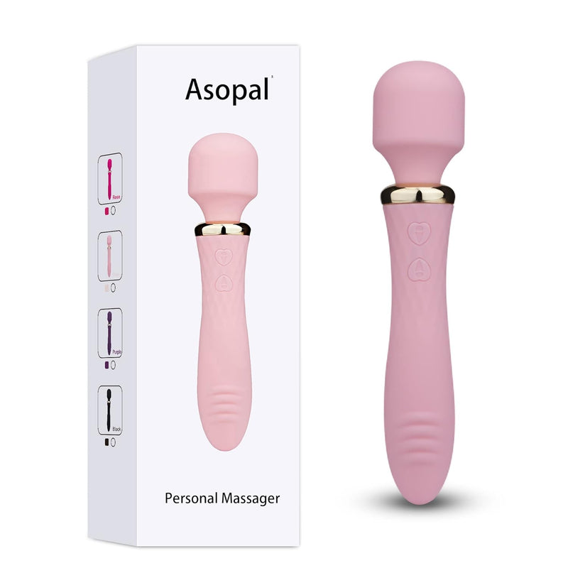 Personal Massager, [Both Ends Vibrate] Rechargeable Handheld Waterproof Quiet Portable Wand Vibrator, Women Cordless Wand Massager, Vibrator-Wand, Vibrator For Women Gift, G-Spot