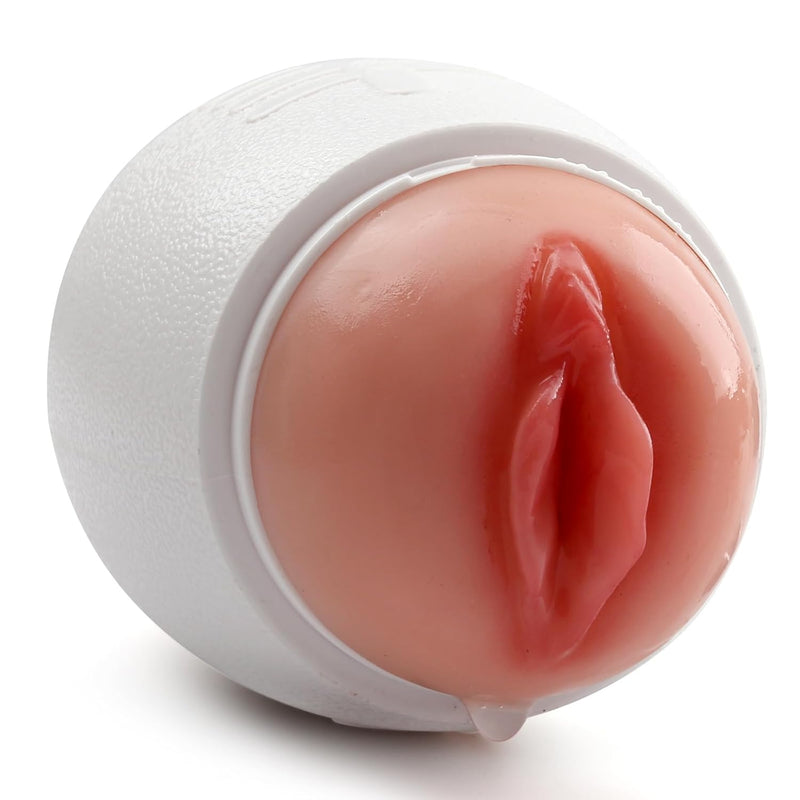 Male Masturbator Sex Toys For Men, Portable Pocket Pussy Stroker With 3D Realistic Textured Vagina Ultra Soft Stretchy Male Masturbators Cup, 2 In 1 Male Sex Toys (White)