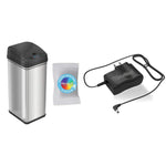 13 Gallon Pet-Proof Sensor Trash Can & Ac Power Adapter For Automatic Sensor Tra