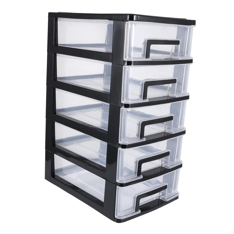 Desktop Storage Bins Dresser Set Clear Container Plastic Organizer Drawers Deskt