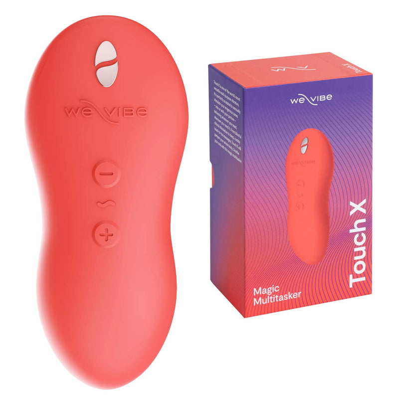 Touch X Lay-On Vibrator For Women - Vibrating Bullet Sex Toy - Mini Clitoral Stimulator 8 Intensity Levels - Waterproof - Rechargeable - Coral