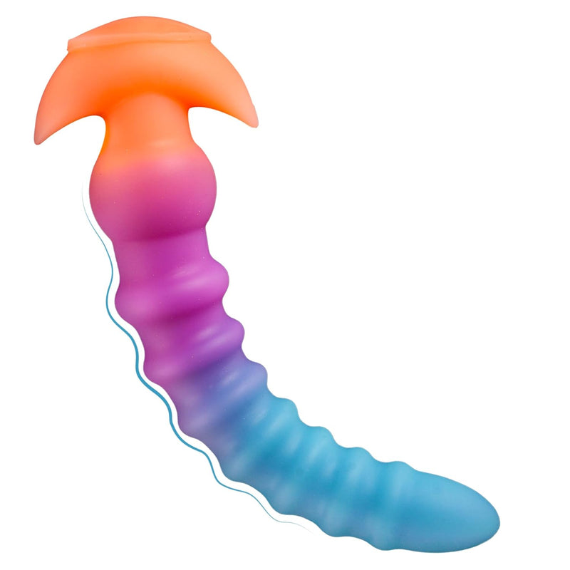 10" Fantasy Dildo Long Dildo, Anal Dildo With Anal Beads, Silicone Butt Plug Anal Plug, Long Dildos For Men Women Gay, Anal Toys For Prostate Massage, Glow In The Dark Dildo, Adult Toys With T-Handle