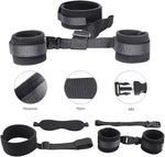 BDSM Neck to Wrist Restraints Bondage Set - Behind Back Handcuffs Collar with Blindfold Adjustable Bondage Set Bed SM Games Play Sex Toys for Couples