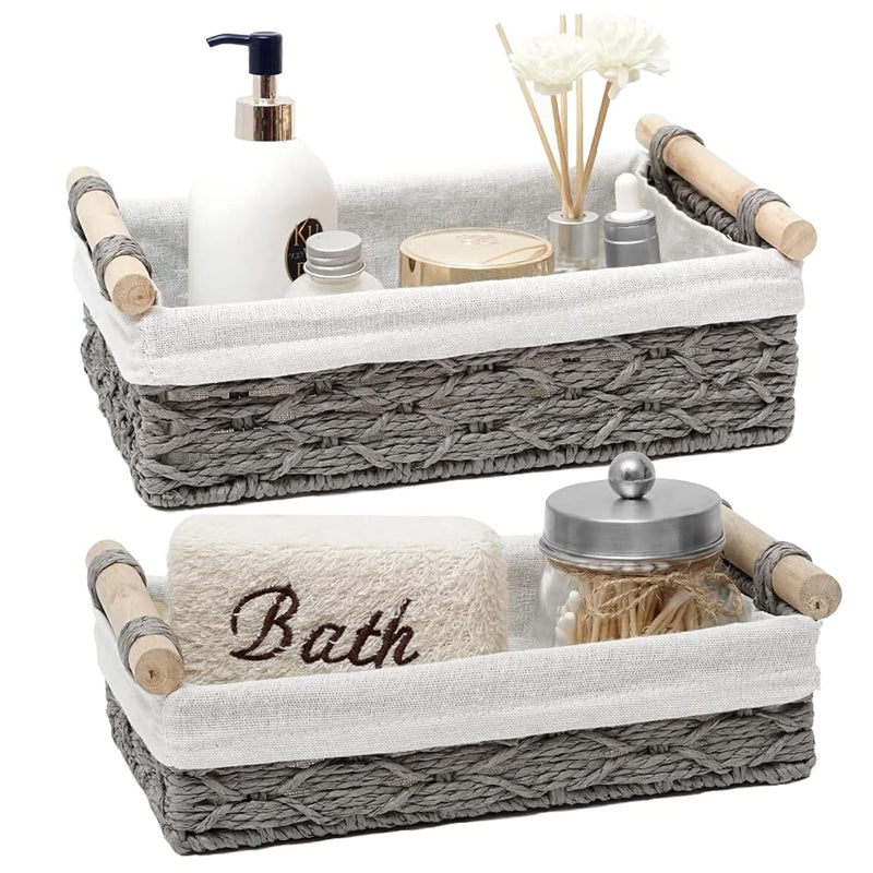 Storage Basket Wicker Baskets For Organizing Storage Bins For Countertop Toilet