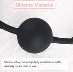 Leather Restraints Ball Mouth Plug Silicone Bondage Ball Gag Silicone Bondage Ball Gag for Sex, BDSM Restraints Toys Sex Gag Muzzles (B3)