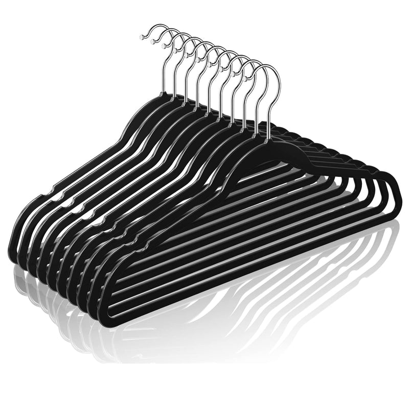 Hangers 50 Pack Clothes Hangers, 17.5Inch Heavy Duty Pants Hangers Space Saving