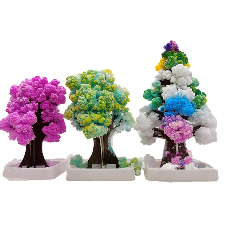 3 In 1 Mini Christmas Tree Magic Growing, Paper Tree Colorful Diy Crystal G