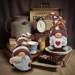 2PCS Coffee Gnomes Figurines - Swedish Tomte Elf Dwarf Decor for Bar, Home, Gifts