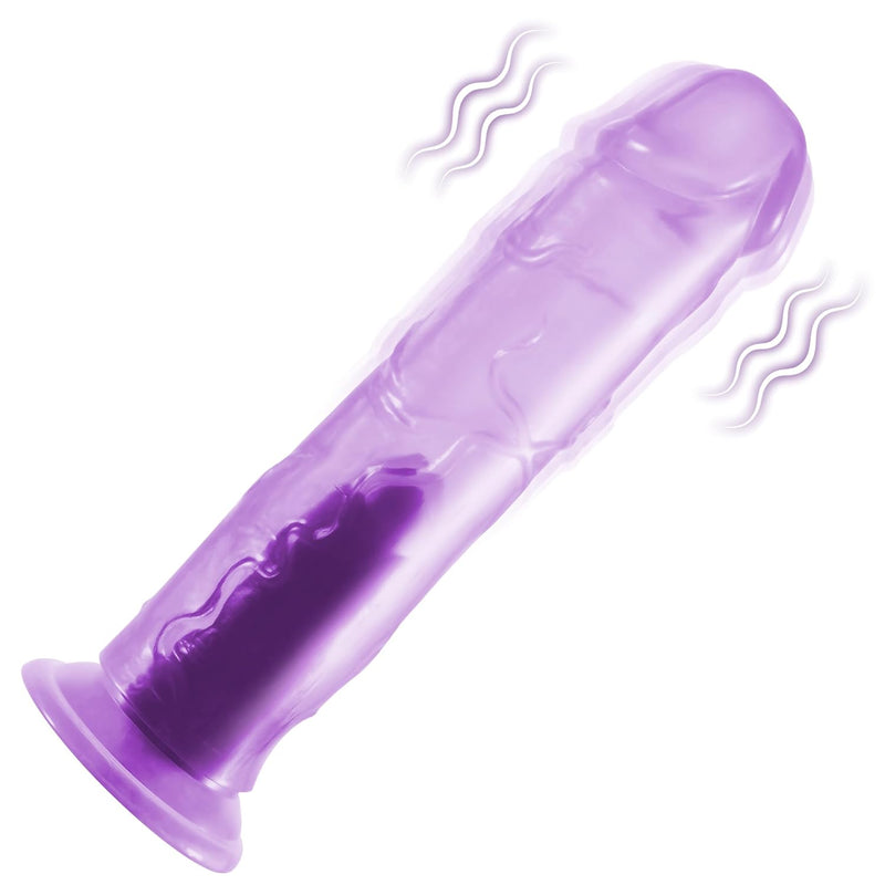 Realistic Dildos Vibrator, 7.7 Inch Purple Vibrating Dildo With 10 Vibrations Modes,Soft Adult Sex Toy For Women,Men,Anal,G Spot