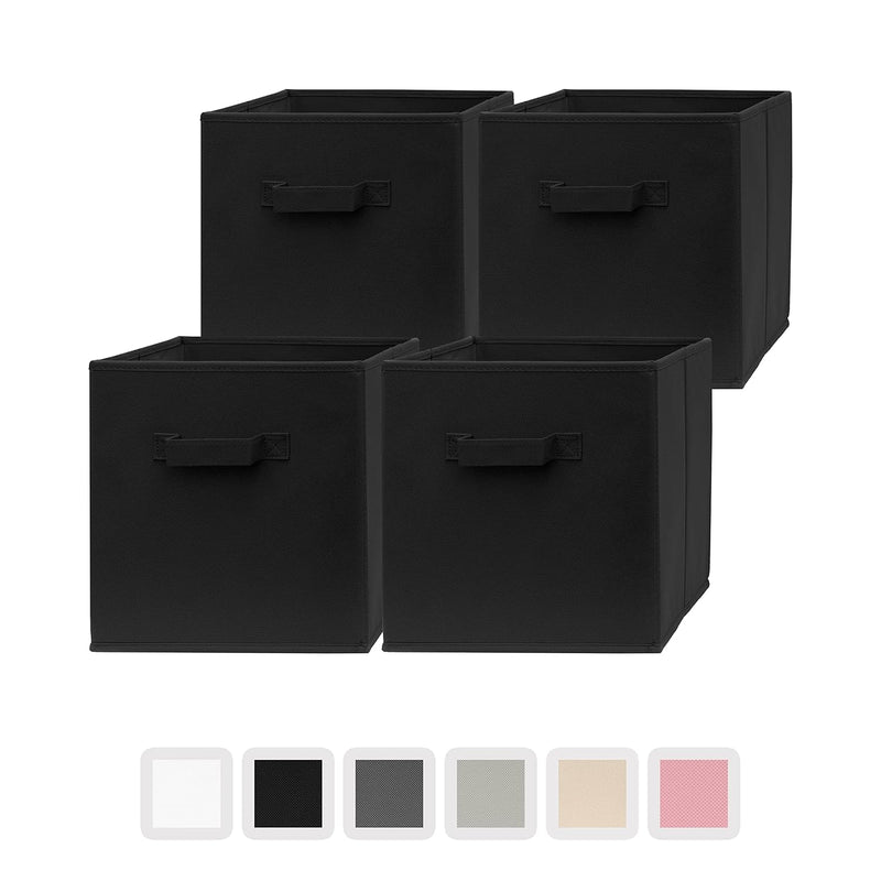 13X13X13 Inch Storage Cubes - 4 Pack - Large And Sturdy Storage Bins | Dual Hand