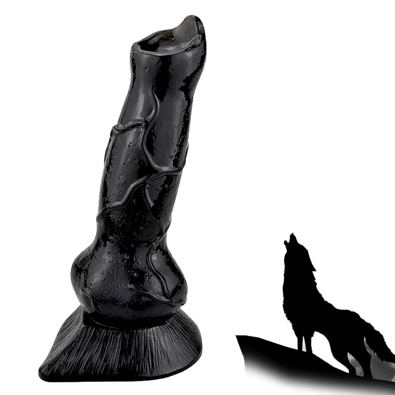 Wolf Dildo Realistic Animal Dildo 7.3" Big Anal Dildo Plug Toys With Knot Suction Cup For Men,Women