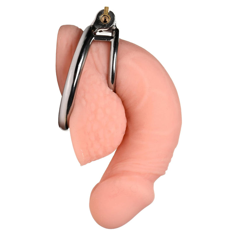 Locking Cock & Ball Ring For Men & Bdsm Couples. Secure Locking Stainless Steel Mechanism With 2 Keys And 2 Different Sized Ball Rings Included.