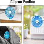 Mini Handheld Fan, USB Desk Fan, Small Personal Portable Table Fan with USB Rechargeable Battery Operated Cooling Folding Electric Fan for Travel Office Room Household Blue