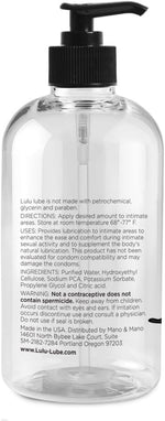 Natural Water Based Lubes. Personal Lubricant, Liquid Lube for Men, Women and Couples, Lubricants. (16oz)