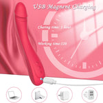 Dildo G Spot Vibrator Sex Toys for Clitoral Stimulation Wand with Powerful Vibration, Anal Dildo Sex Toy with 7 Vibration Modes Massager Adult Toys for Couple Pleasure (red)