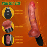 Thrusting Dildo Vibrator Sex Toys, 9.8" Realistic Dildos Sex Machine with 7 Thrusting & 7 Vibration Modes, Remote Control Vibrating Dildo Sex Toys for Women Couple G-spot Anal Stimulation