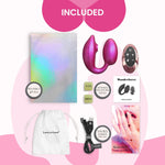 WONDERLOVER Iridescent Vibrator, Remote Control G-Spot & Wearable Toy – Berry