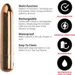 Rechargeable Bullet Vibrator – 10 Modes Mini Clitoral & G-Spot Massager, 3.94"