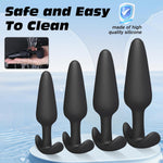 4PCS Silicone Anal Butt Plug Set, Beginner to Advanced, Trainer Kit with Flared Base for Women, Men Comfortable Long-Term Wear, Premium Training Sets, Sex Toys for Couples