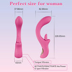 Womens Sex Toy Dildo Vibrator, G Spot Vibrator Lip Tongue Licker Rotating for female Clitoral Vagina Anal Sex, 5 Licking & Vibrating Modes, Rabbit Vibrator Nipple Massager Adult Sex Toys & Game Couple