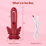 G-Spot Wearable Vibrator Sex Toys - Rabbit Dildo with 9 Vibrating & 4 Flapping Modes Waterproof Clitoral Stimulator with Remote Control, Adult Rose Sex Toys Couples for Women Couple