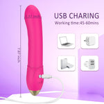 Sex Toys Dildo Vibrator, Squirting Vibrators G Spot Clitoral Stimulator Adult Toys Games & Foreplay with 10 Playful Vibrating for Women Couples, Rechargeable Waterproof (Rose)