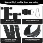 BDSM Door Sex Toys Sex Swing Bondage Slave Leather Soft Plush Sex Slings with Adjustable Straps, Hanging Door Handcuffs Leg Restraints Spreader Adult Toys for Couple