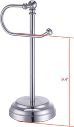 Heavy Weight Classic Decorative Metal Fingertip Towel Holder Stand for Bathroom, Kitchen, Vanity and Countertops. (Brush Chrome, 13.5" x 5.5" x 5.5" INCH)