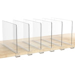 6 Pack Clear Shelf Dividers, Vertical Purse Organizer For Closet Perfect For Swe