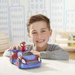 Spidey and His Amazing Friends Marvel Change 'N Go Web-Crawler and Spidey Action Figure, 2-in-1 Vehicle, 4-Inch , for Kids Ages 3 and Up