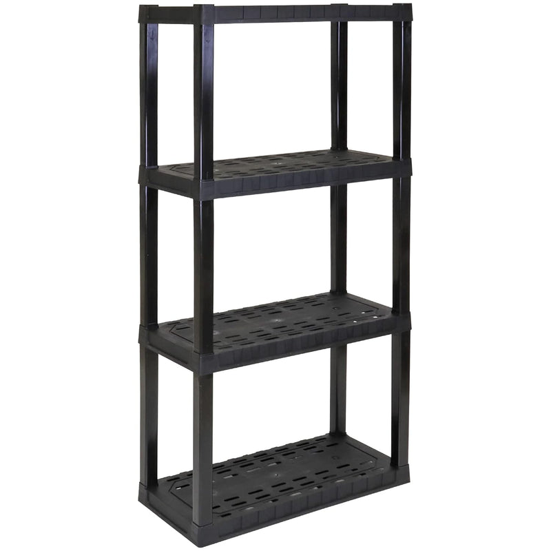 4-Tier Shelving Unit, 57 Fixed Height, Medium Storage Organizer For Home, Garage