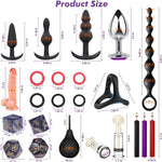 Sex Bondage BDSM Kit Restraints Sex Toys with Adjustable Handcuffs Ankle Thigh Cuffs Blindfold Adult Games for Men Women and Couples (Purple, 36 Piece Set)