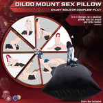 Suction Cup Dildo Mount Pillow for Solo Riding Sex, Inflatable Dildo Pillow Sex Toy Holder Sex Cushion for Adult Coulpes Sexual Aids & Deep Penetration, Adult Sex Pillow for Sex Body Positioner(Balck)