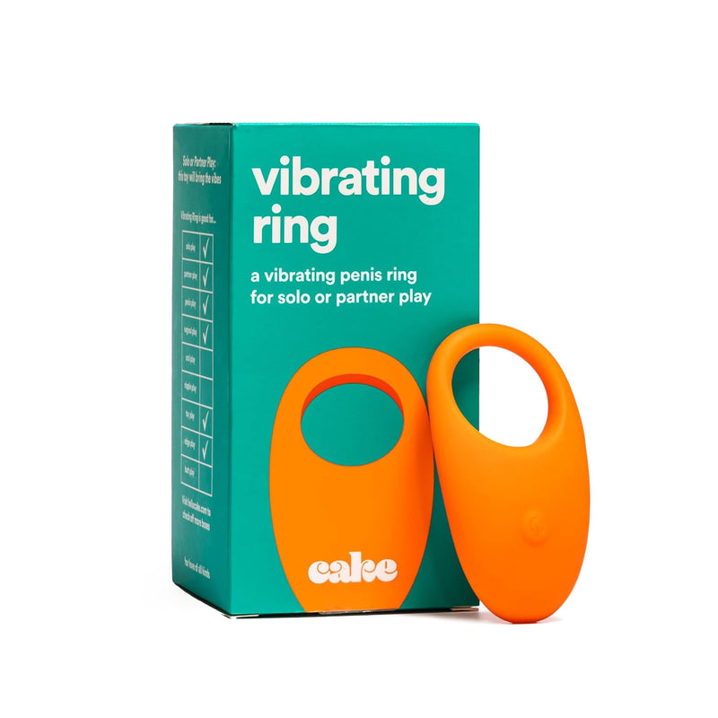 Hello Vibrating Cock Ring - Rechargeable Vibrating Ring, Versatile Sex Toy For Solo Or Partner Play - Fun, Comfortable, Soft & Durable (Orange)