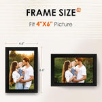 4x6 Picture Frame Set of 10, 4x6 Photo Frames Bulk with HD Plexiglass for Wall Hanging or Tabletop Display, Black