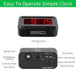 Alarm Clock, LED Digital Clock, Small Wall Clock, Battery Operated, Adjustable 3-Level Led Brightness, Dim Night Mode, 12/24Hr, Cordless, Constantly 1.2'' Digits Display for Bedroom/Travel,Easy to Set