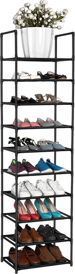 HOME 10 Tiers Shoe Rack 20-25 Pairs Sturdy Shoe Shelf