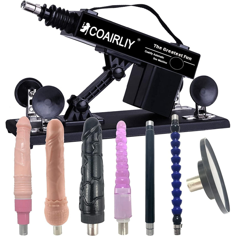 Sex Machine 3.74'' Suction Cup Adapter With 3 Xlr Connector Adjustable Fuck Machine Thrusting Dildo Machine For Women Sex Toy 7 Attachments