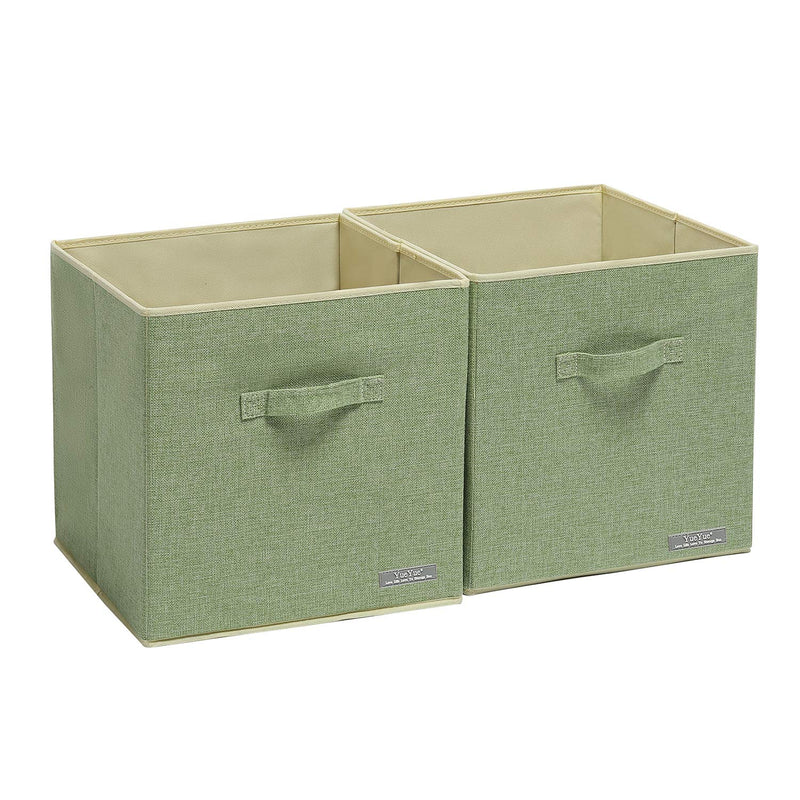 Cube Foldable Closet Organizer Bin Storage Fabric - 2 Pack 13 X 13 X 13 Inch Cub