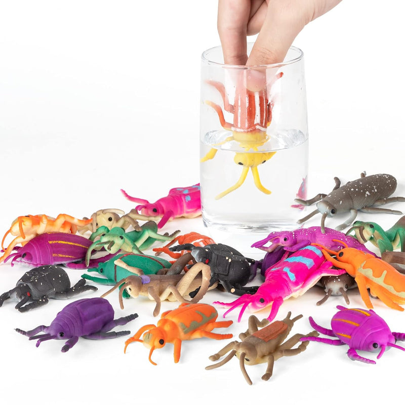 12 Pack Color Changing Insect Toys,Change Color Bug Toys,Floating And Stret