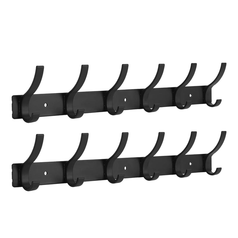 2 Pack Coat Rack Wall Mount, Entryway Coat Hooks Wall Mounted, Heavy Duty Coat H