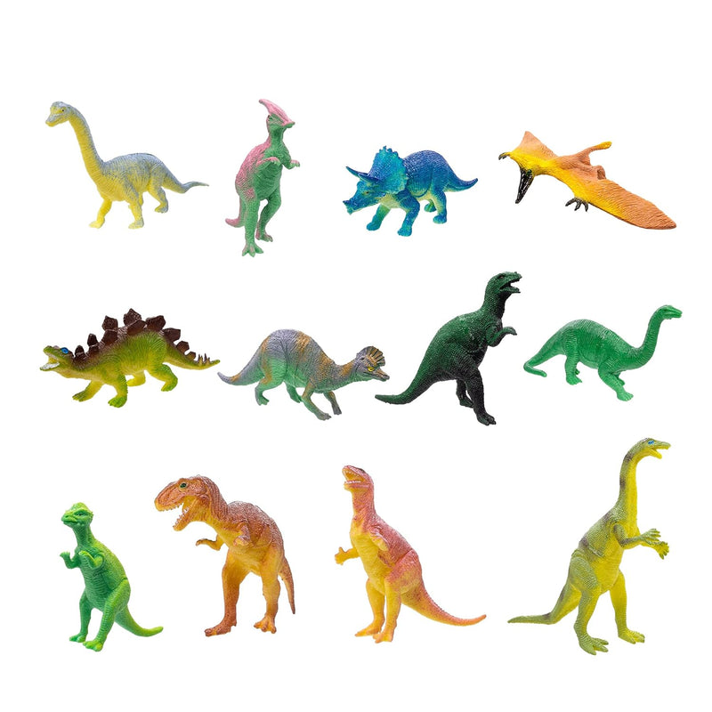 12 Pieces Jumbo Plastic Dinosaur Figures In Bulk Party Favors For Kids And Tod