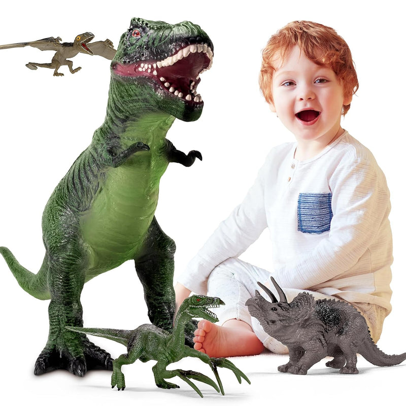 4 Piece Big Dinosaur Toys For Boys Large Dinosaur Toys For Kids 3 5 Giant Dino