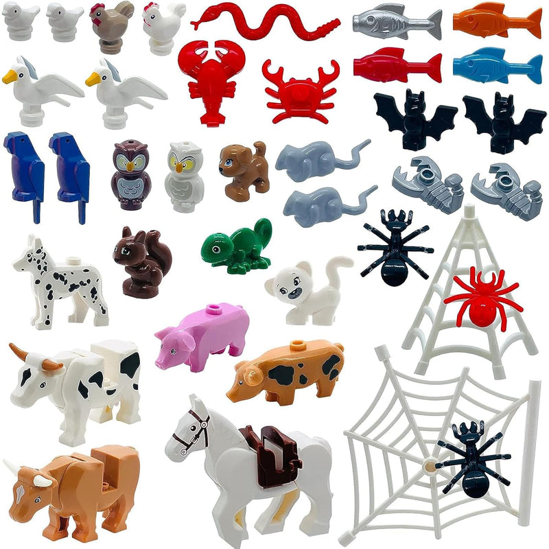 39 Pcs Friend Animals Figures Set Building Block Farm Zoo Animals Toy Gift