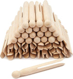 Wooden Traditional Clothespins (4.3 x 0.5 in, 50 Pack)