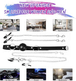 Sex Bondage BDSM Bondaged Restraints Set Sex Toy with Breathable Ball Gag Nipple Clamp Clitoris Clip & Analplug Included Adults SM Games Sex Toys for Couples