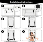 BDSM Door Sex Toys Sex Swing Bondage Slave Leather Soft Plush Sex Slings with Adjustable Straps, Hanging Door Handcuffs Leg Restraints Spreader Adult Toys for Couple