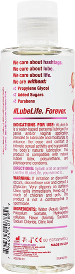 Water-Based Strawberry Flavored Lubricant, Personal Lube for Men, Women and Couples, Made Without Added Sugar, 8 Fl Oz